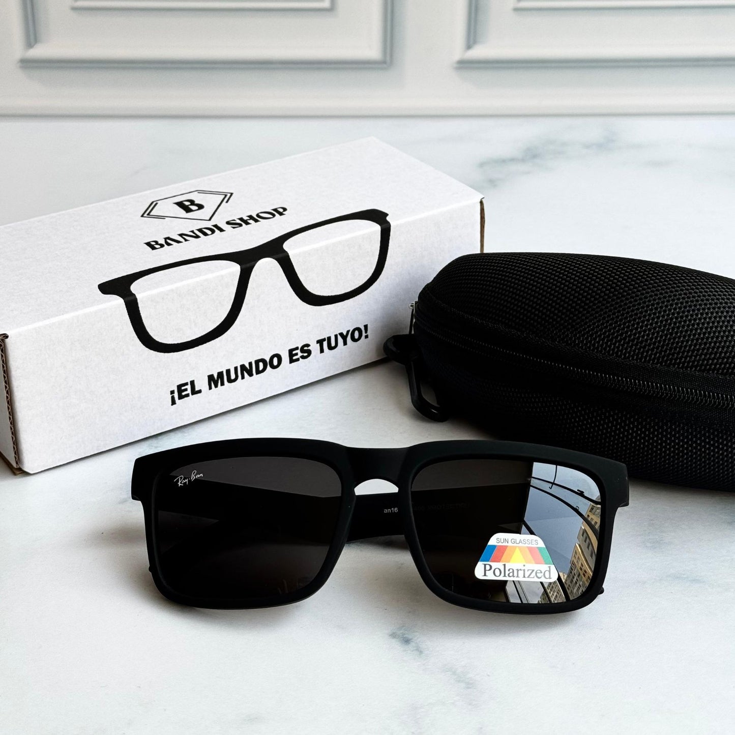 RB - Wayfarer Mate POLARIZADO ⚫🔵🟠